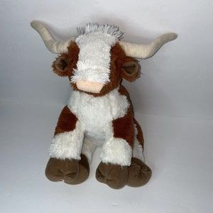 Build a Bear Texas Longhorn 13" Steer Cow Plush Animal Farm 2015 Stuffed Toy